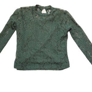 Love, Fire Lace Shirt with Floral Pattern